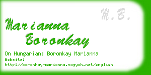 marianna boronkay business card